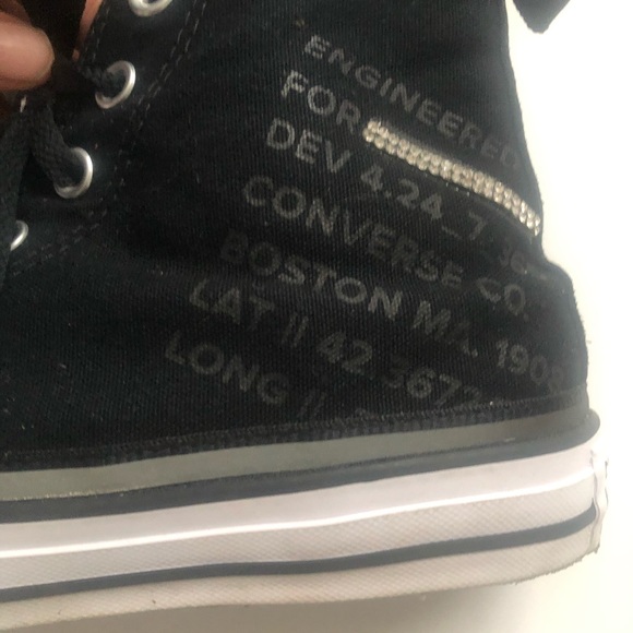 CONVERSE authentic custom blinged black hi tops 8 - Picture 2 of 6
